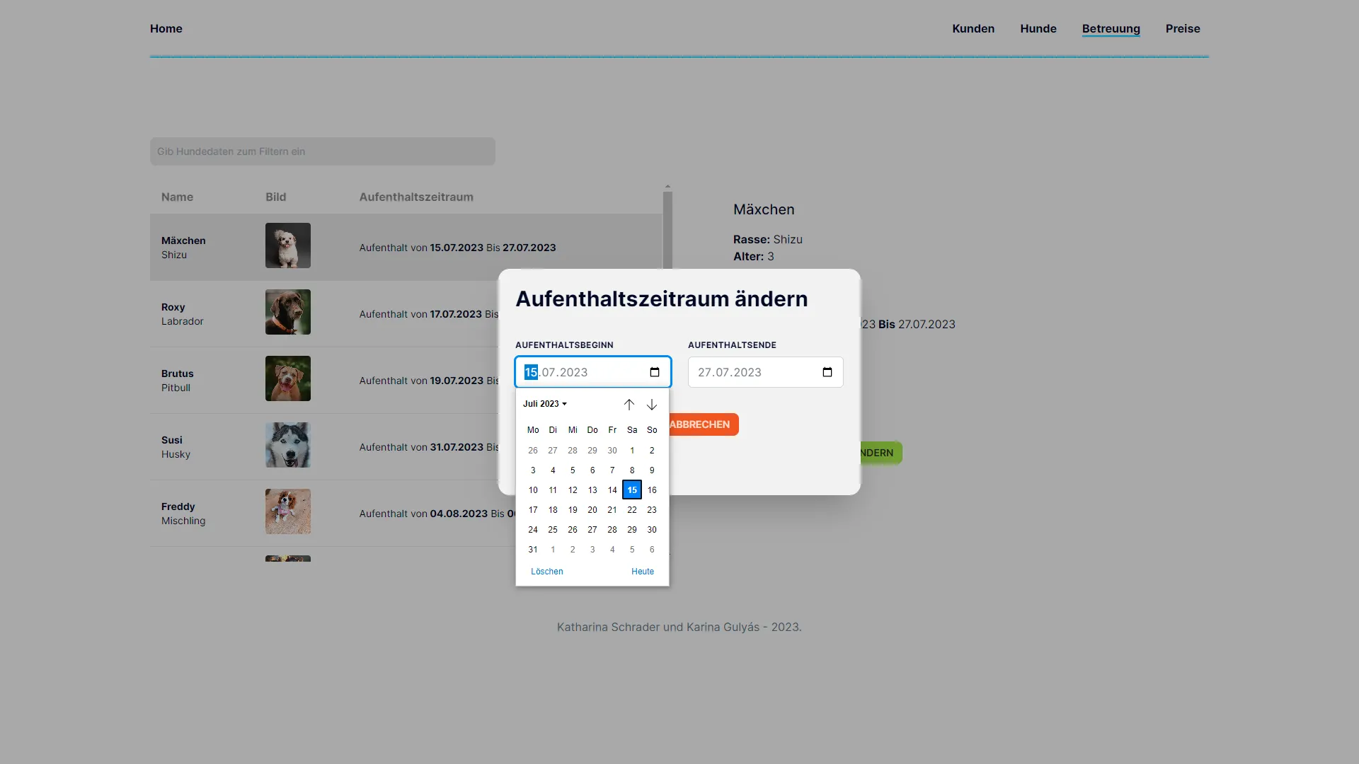Betreuung planen
